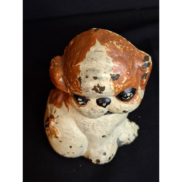 1930s Antique Style Cast Iron Puppo Dog Doorstop Bee on Hip Grace Drayton Style 1920s-30s For Sale - Image 5 of 17