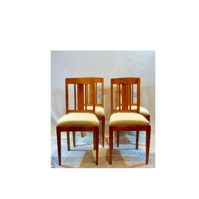 Wood Maple Dining Side Chairs- Set of 4 For Sale - Image 7 of 8