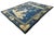 1920s Antique Chinese Peking Art Deco Wool Rug in Indigo Blue and Cream, Circa 1920s For Sale - Image 5 of 12