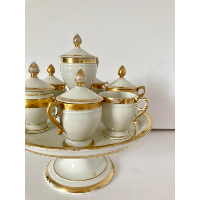 Cream French Vintage Set of Porcelain Cream Pots- 13 Pieces For Sale - Image 8 of 8