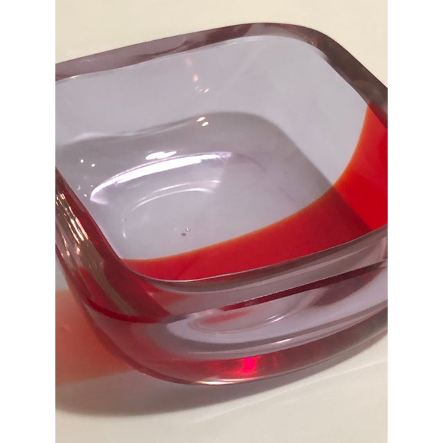 Glass Mid 20th Century Murano Sommerso Alexandrite Glass Geode Bowl For Sale - Image 7 of 14