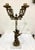 Vintage Bronze Rococo Style Candelabra on Marble Stand For Sale - Image 4 of 12