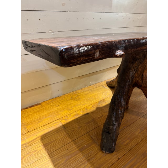 Late 20th Century Studio Style Tree Trunk Table For Sale - Image 10 of 12