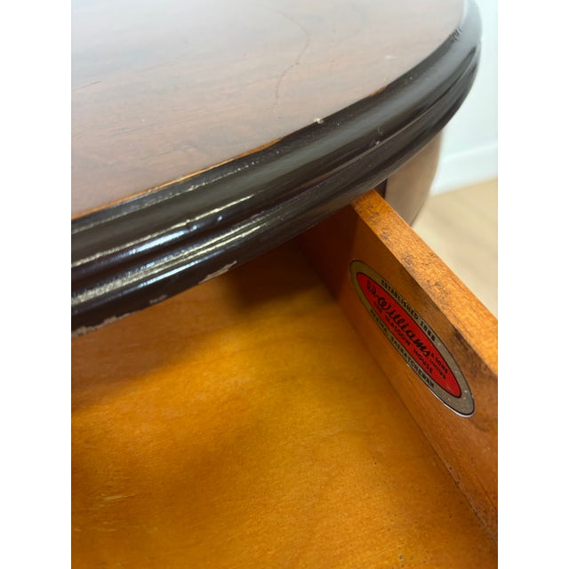 1960s Burl Wood Top Pedestal Table For Sale - Image 4 of 4