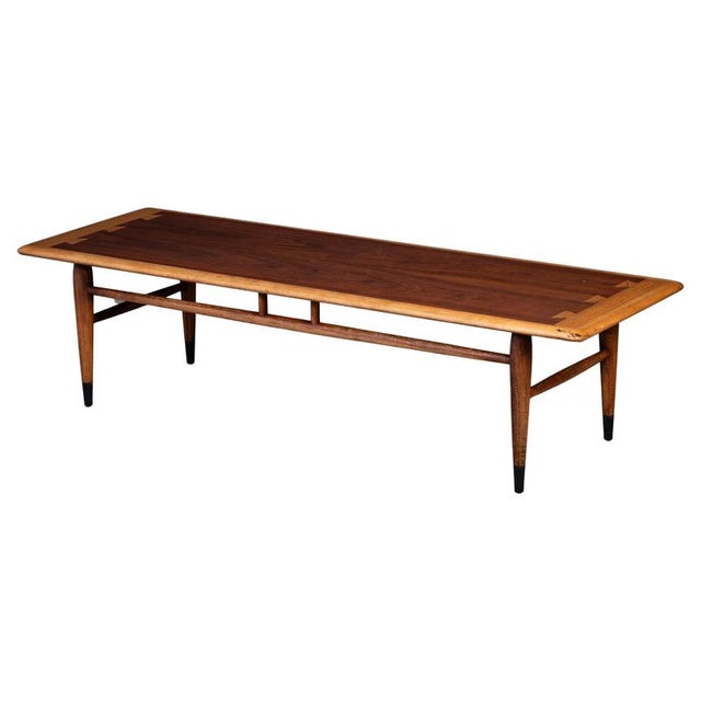 Coffee Table in Walnut and Oak by Andre Bus for Lane Acclaim, 1960s For Sale - Image 10 of 10