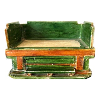 Chinese Ming Dynasty Tomb Funeral Pottery Bed Model For Sale