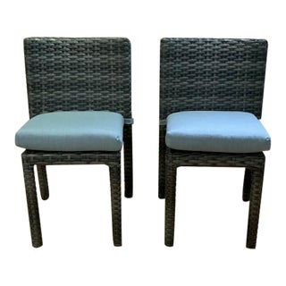 Southern Home Azalea II Outdoor Side Chairs With Seat Cushions - a Pair For Sale