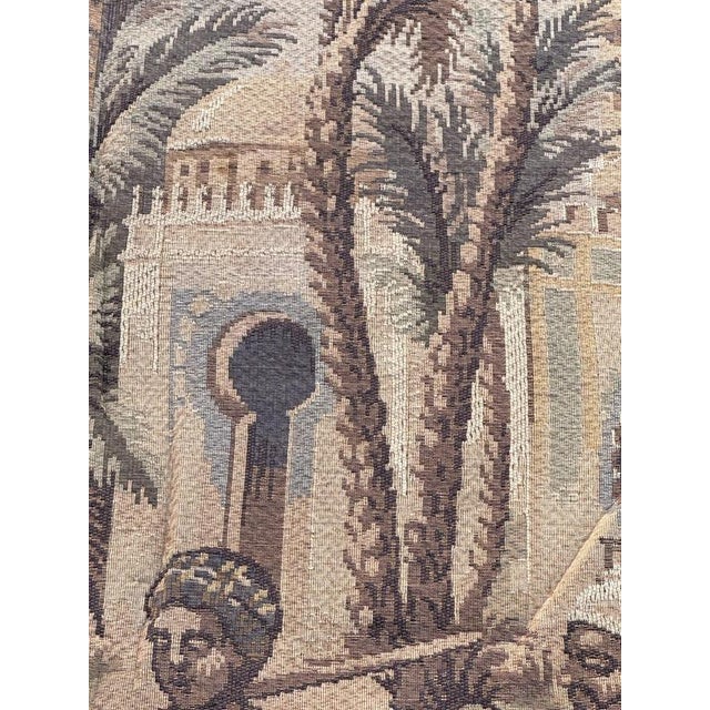 1950s Mid-Century Jacquard Tapestry in the style of Aubusson, 1950s For Sale - Image 5 of 18