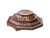 Asian 4.5" Vintage Octagonal Wood Carved Steps Lotus Motif Display Base Stand For Sale - Image 3 of 7