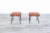 1950s Mid-Century Modern Cognac Leather and Iron Harp Leg Stools, 1950s For Sale - Image 5 of 11