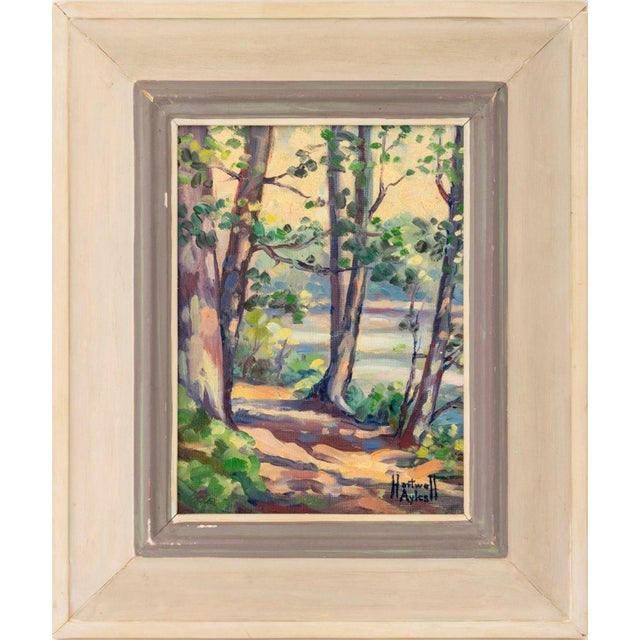 Hartwell James Ayles (American, 1898-1975), Two Landscape Scenes, Oil on Panel, each signed lower right, painted wood...