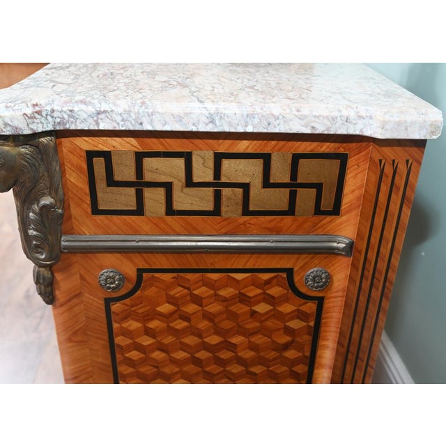 Louis XV Commode Chest with Marquetry Inlay, 1880s For Sale - Image 12 of 17