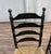 French Country Chair Vintage L. Hitchcock French Country Black Ladder Back Rush Chair Stenciled For Sale - Image 3 of 6