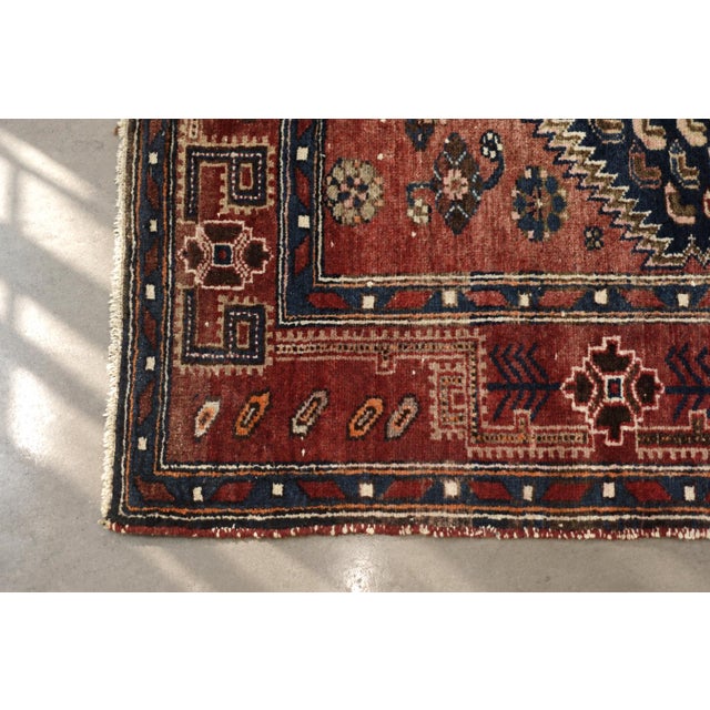 Vintage Hand-Woven Oriental Rug in Wool, 1960s For Sale - Image 11 of 18