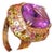 Bochic "Orient" Vintage Amethyst & Multi Sapphire Ring Set In 18K Solid Gold For Sale