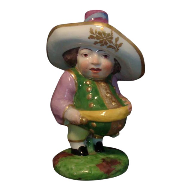 Early 19th Century English Derby Porcelain Mansion House Dwarf Figure For Sale