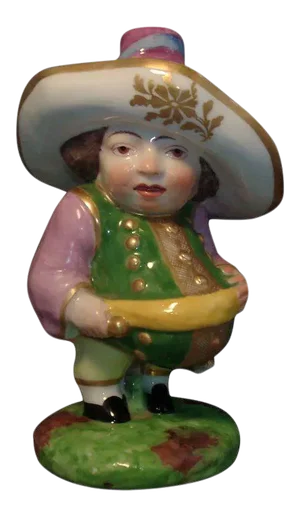 Early 19th Century English Derby Porcelain Mansion House Dwarf Figure