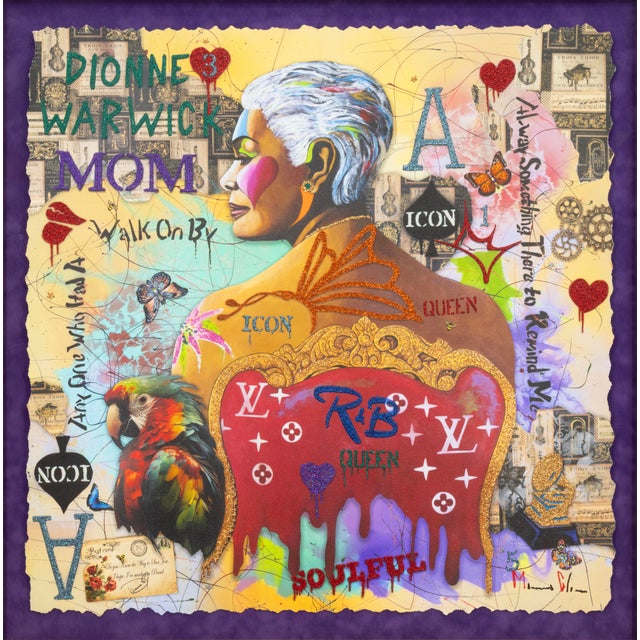 A contemporary giclée on paper with hand-applied "diamond dust" embellishments titled "Always Something There to Reming...