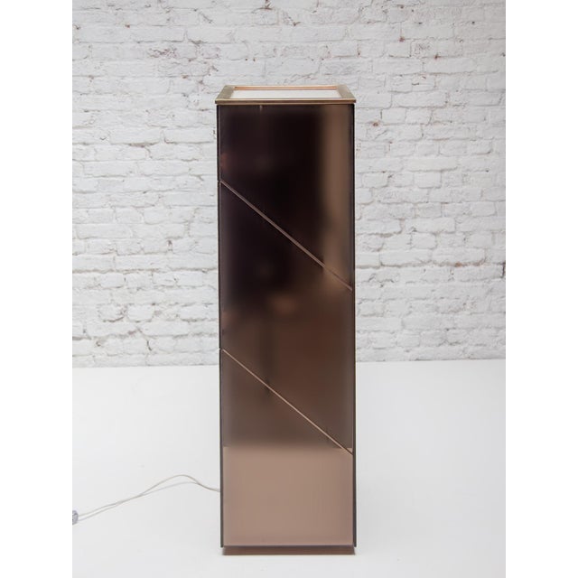 A beautiful one-off planter designed by Belgo Chrome with lighting halfway up that gives an attractive whole to this...