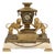Napoleon III Inkwell with Built-In Clock in Gilded Bronze and Onyx, France, 19th Century For Sale