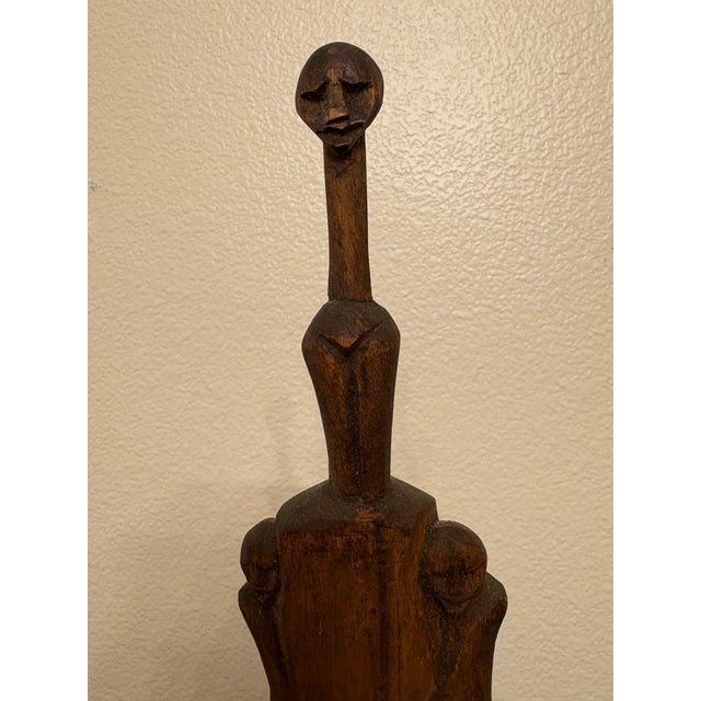 This is an African Songye figurative Chieftain stick. This scepter is divided into 5 distinct sections which between which...