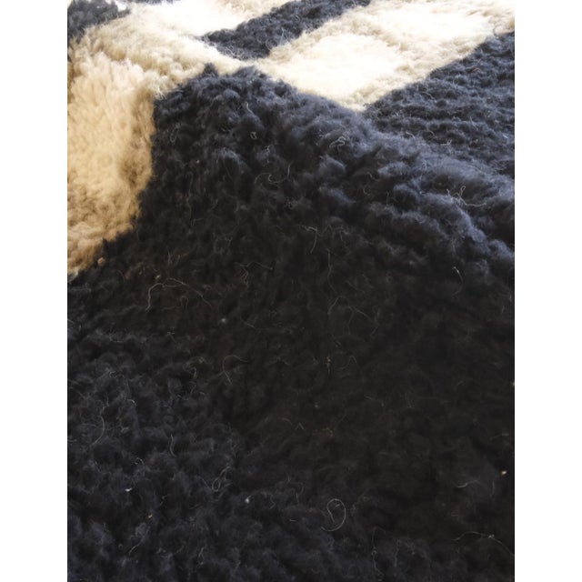 Black Oversized Moroccan Wool Rug - 13.1 X 9.7 Ft For Sale - Image 8 of 8