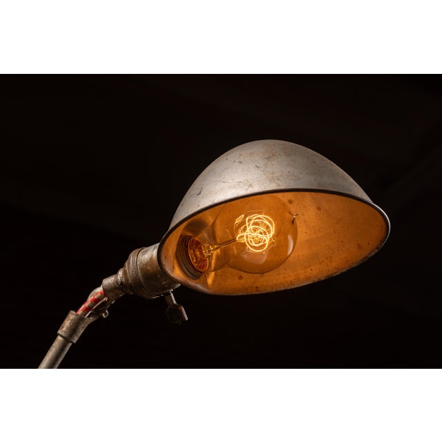 Metal Vintage Articulated Industrial Task Lamp by o.c. White For Sale - Image 7 of 12