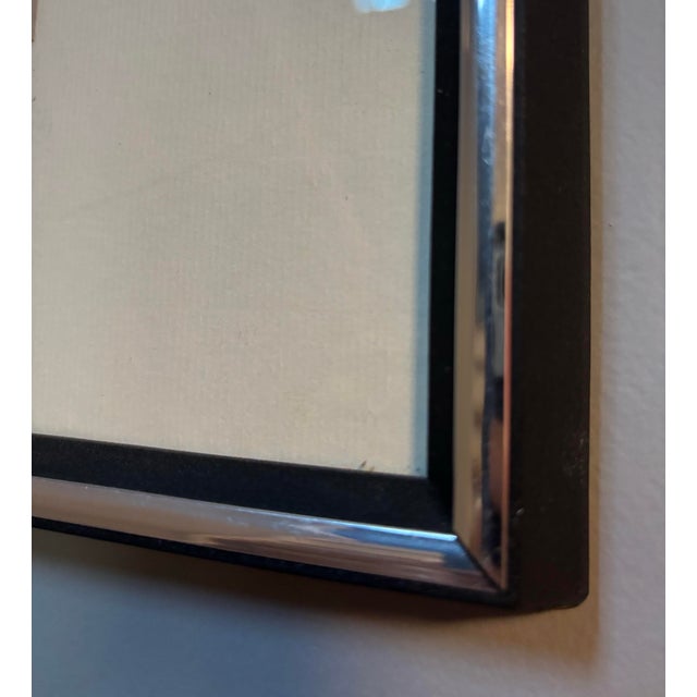 Mid-Century Modern MCM Refrescos Casa Rex Photograph Signed Original Black & Silver Frame Original Poem on Back For Sale - Image 3 of 12