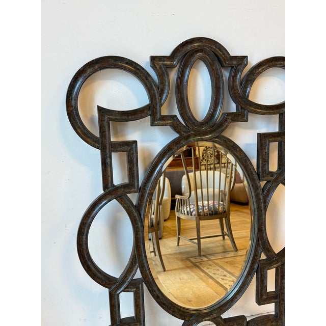Gray Theodore Alexander Interwoven Wall Mirror For Sale - Image 8 of 12