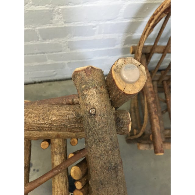 Children's Vintage Adirondack Chairs- a Pair For Sale - Image 9 of 9