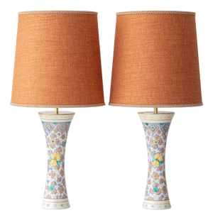 Antique Dutch Gouda Art Deco Ceramic Table Lamps, 1918, Set of 2