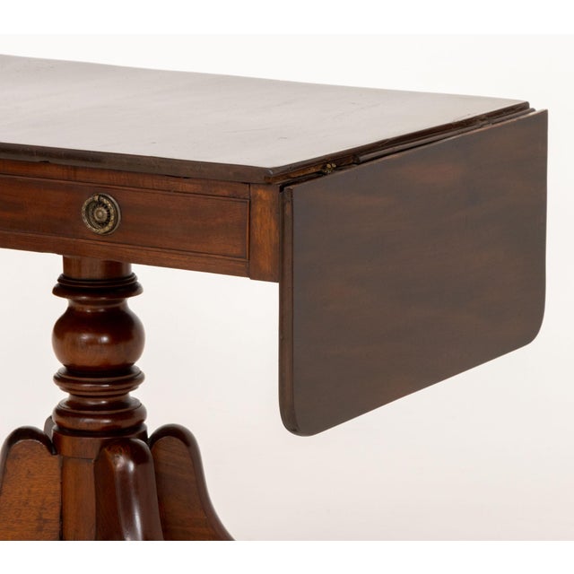 Regency Mahogany Drop Leaf Sofa Table For Sale - Image 4 of 13