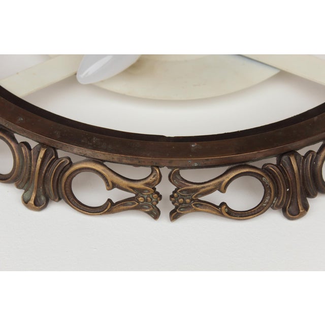 Large Art Deco Recessed Light Fixture in Brass and Glass, 1950s For Sale - Image 10 of 11