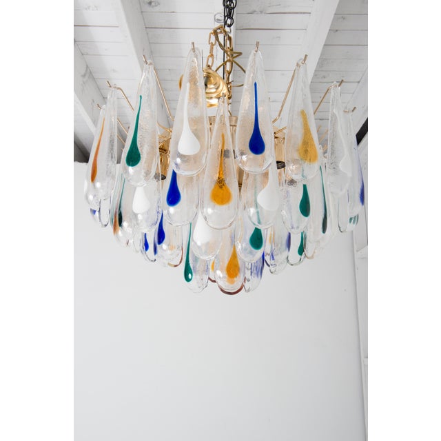 Mid-Century Modern Murano Blown Glass Chandelier, 1960s For Sale In New York - Image 6 of 12