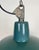 Mid-Century Modern Industrial Green Enamel Factory Lamp with Cast Iron Top, 1960s For Sale - Image 3 of 15