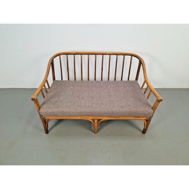 Organic Modern Bamboo and Rattan Loveseat from McGuire, 1970s For Sale - Image 14 of 18