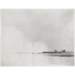 Regenholm, Gunnar Norrman Charcoal Drawing on Paper, Signed and Dated For Sale