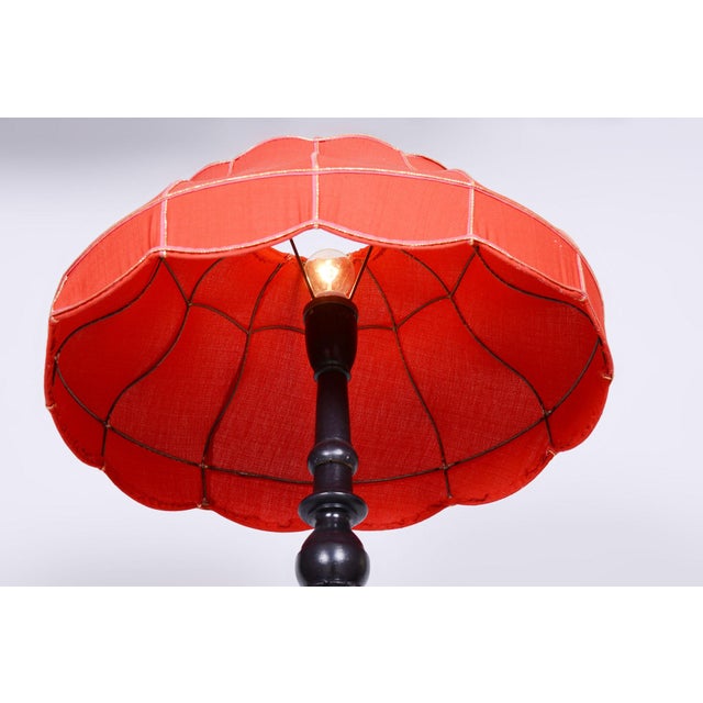 1920s Czech Art Deco Floor Lamp in Beech, 1920s For Sale - Image 5 of 11