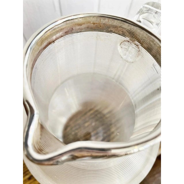 Antique 1894 English Sterling Silver & Glass Pitcher For Sale - Image 9 of 10