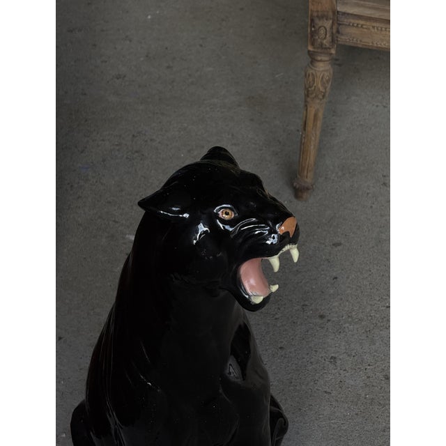 Italian Artist, Black Panther, 1960s, Terracotta For Sale - Image 9 of 13