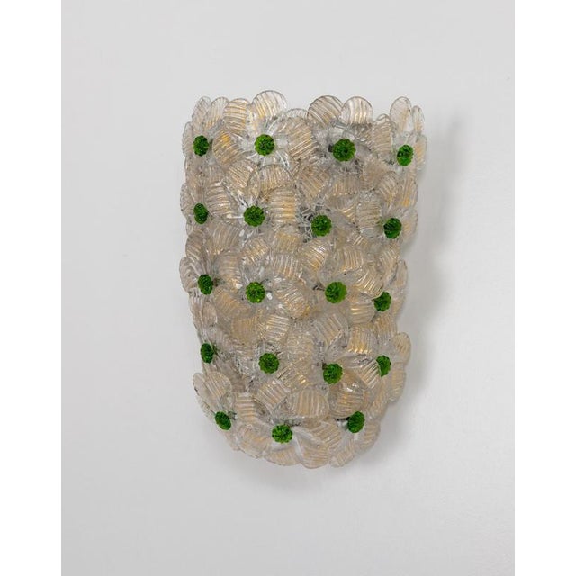 Vintage Petite Murano Glass Wall Sconce from Barovier & Toso, Italy, 1970s For Sale - Image 3 of 10
