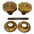 Antique American Art Deco Octagonal Brass Door Knobs W/ Rosettes. A Pair For Sale - Image 6 of 12