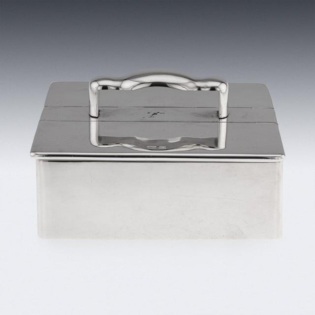 Antique Victorian Silver Cigar Box, 1898 For Sale - Image 16 of 18