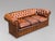 Antique Victorian Three-Seater Chesterfield Sofa in Brown Leather, 1880 For Sale - Image 9 of 12