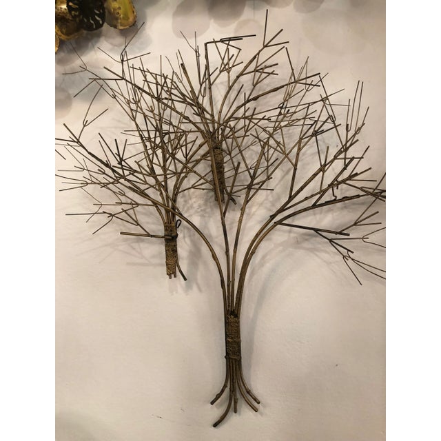Brown Vintage Metal Tree Wall Art Sculpture For Sale - Image 8 of 10