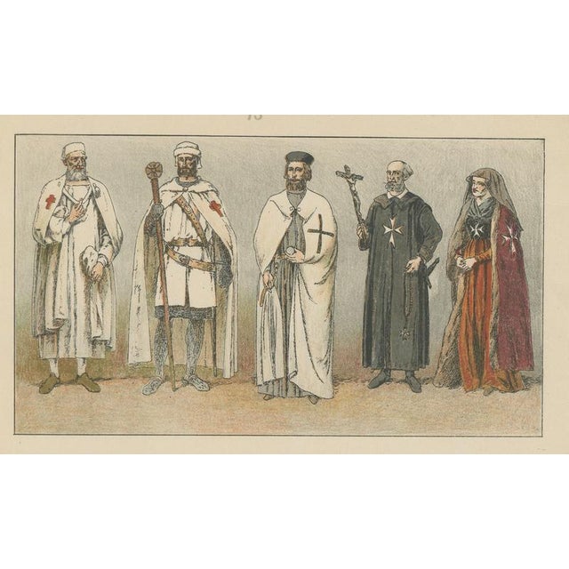 After Max Tilke, Medieval Orders of Knights, 1880, Print For Sale - Image 4 of 10