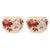 Large Antique Flower Pots Cachepots with Floral Decor, Set of 2 For Sale - Image 3 of 18