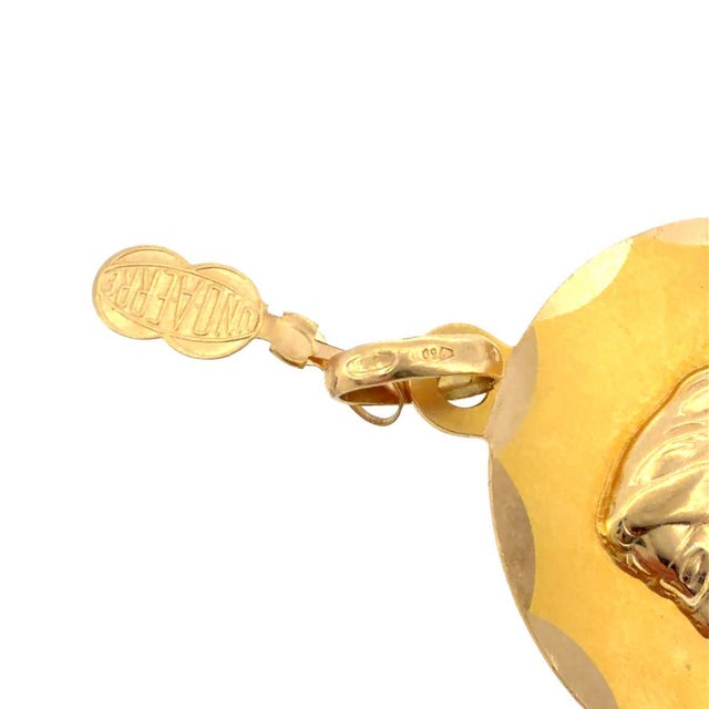 Metal Vintage Unoaerre 18k Goddes of Fortuna Pendant For Sale - Image 7 of 9