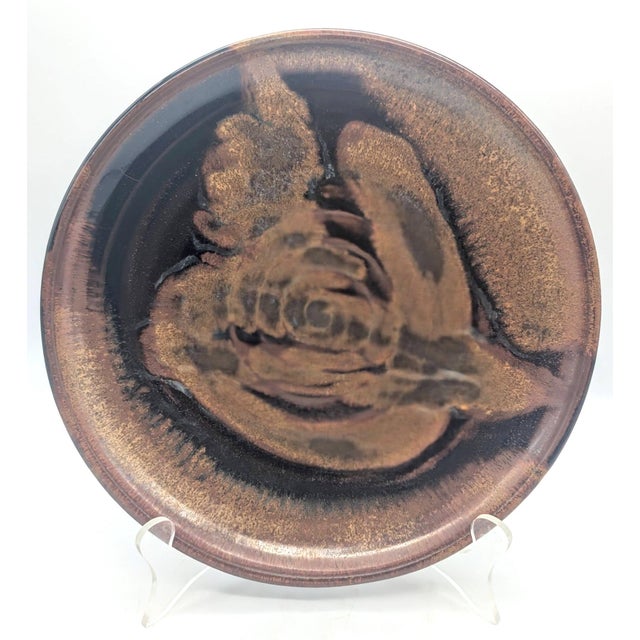 1990s Studio Pottery Glazed Stoneware Plates, Lates, Set of 9 For Sale - Image 13 of 17