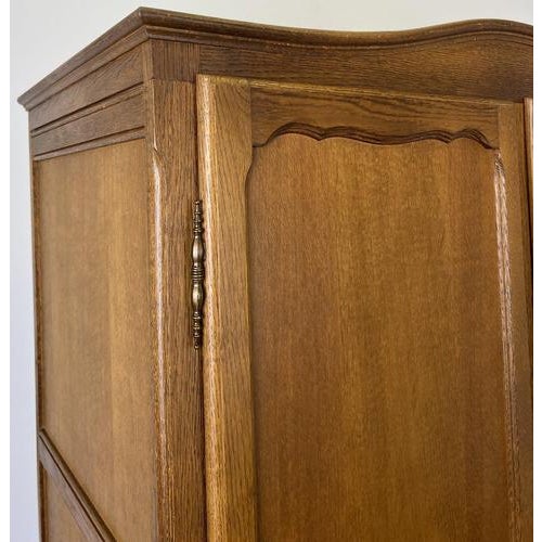 Vintage French Wardrobe in Oak For Sale - Image 5 of 13